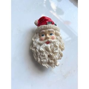 Vintage Santa Christmas Brooch Pin